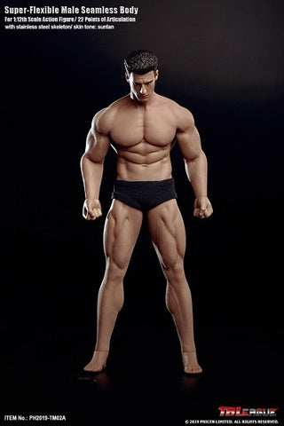 TBLeague 1/12 Super-Flexible Male Seamless Body Action Figure / With Head Sculpt TM01A /TM02A (Fitness Suntan Skin)