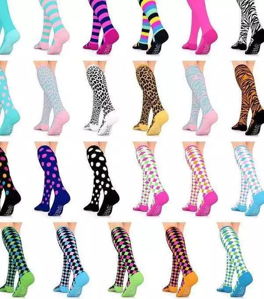 Heart Color /Knee High Compression stockings