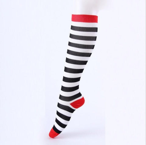 Black Striped /Knee High Compression stockings