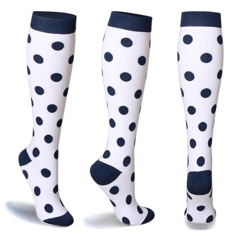 Blue Polka Dot /Knee High Compression stockings