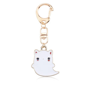 Anime Cat Ghost Key Chain