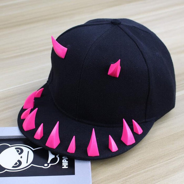 Horned Devil Monster / Punk Hip Hop Cap / Dental Acrylic Bone (Unisex)