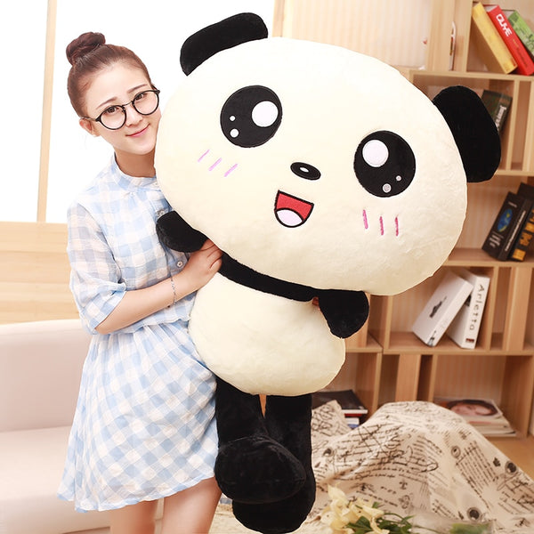 Kawaii Big Head Panda Plush / ( 28 inches tall! )