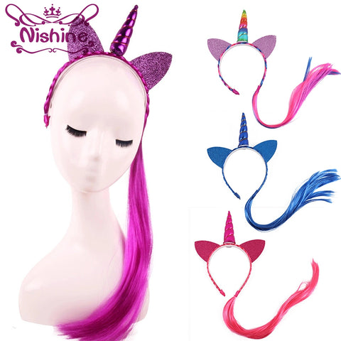 Unicorn Rainbow Ponytail Headbands for all ages! (assorted colors)