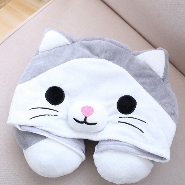 Cute Character Hooded Neck Pillows I Has Wares