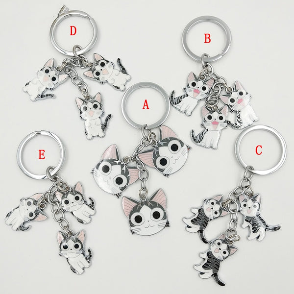 Happy Kitties Key Chain / (5 Styles)