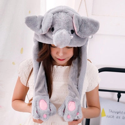 Animal Ears Plush Jumping Hats / Elephant