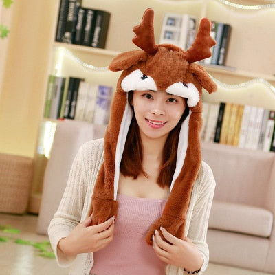 Animal Ears Plush Jumping Hats / Reindeer