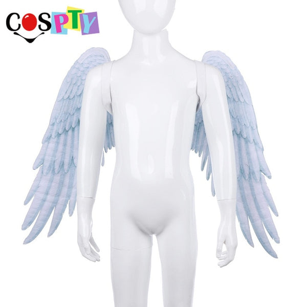 White Cosplay Feathered Wings