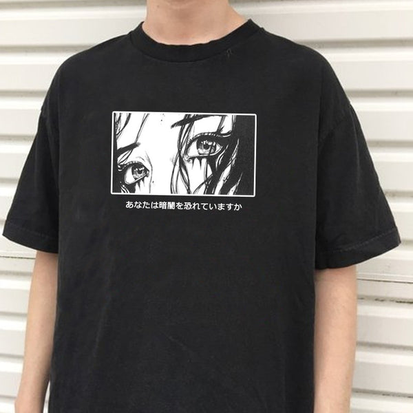 Japanese Anime T-Shirt / "Are you afraid Of The Dark" (Unisex)